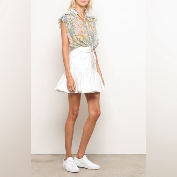 Zimmermann Super Eight Tie Neck Floral Print Silk Tank - Picture 8 of 15